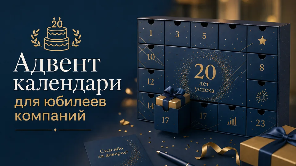 Адвент-календари для юбилеев компаний: индивидуальные решения