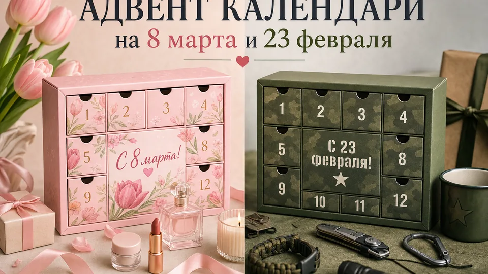 Адвент-календари на 8 марта и 23 февраля: нестандартные сезонные подарки