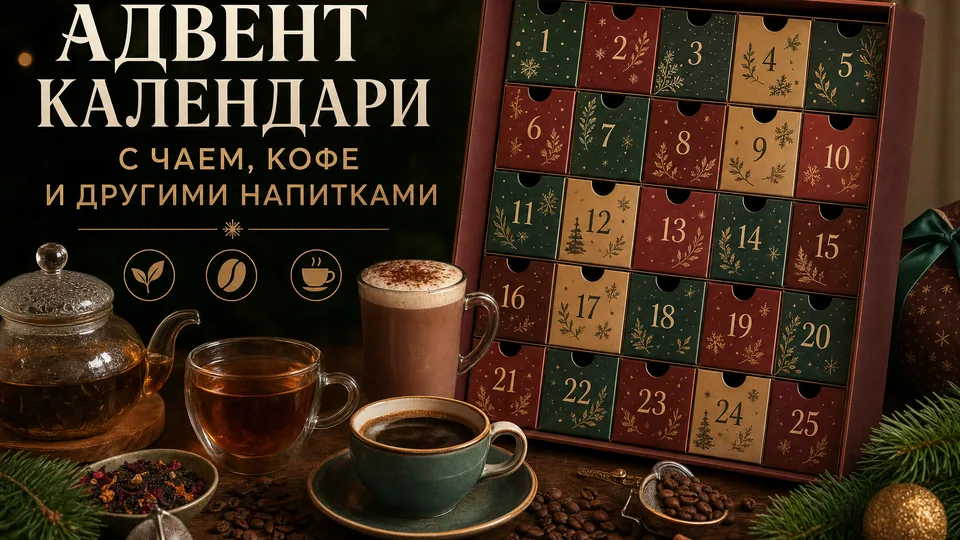 Адвент-календари с чаем, кофе и другими напитками