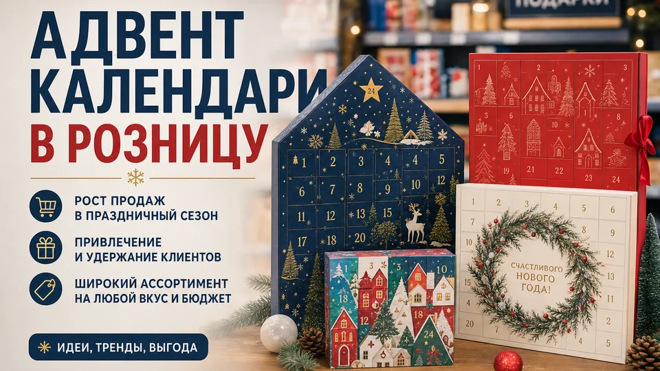 Адвент-календари в розницу: купить от 1 штуки авторские и тематические серии
