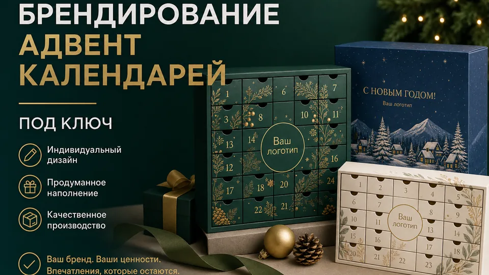 Брендирование адвент-календарей под ключ