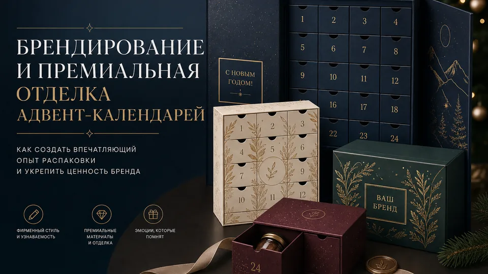 Брендирование и премиальная отделка адвент-календарей