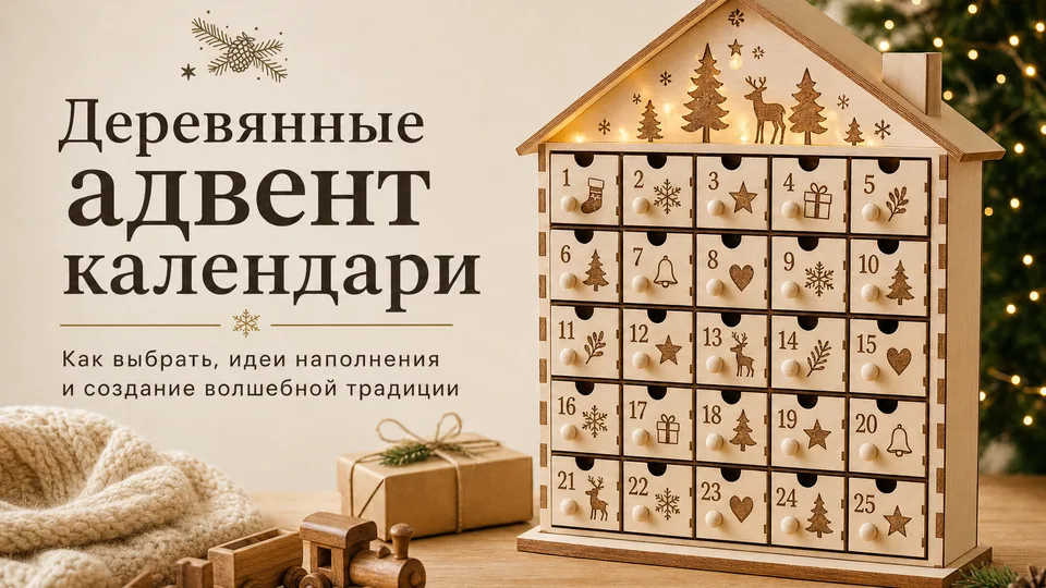 Деревянные адвент-календари: премиум и многоразовые конструкции