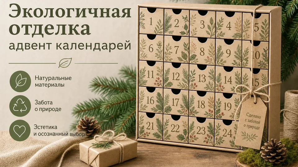 Экологичная отделка адвент-календарей: краски и покрытия
