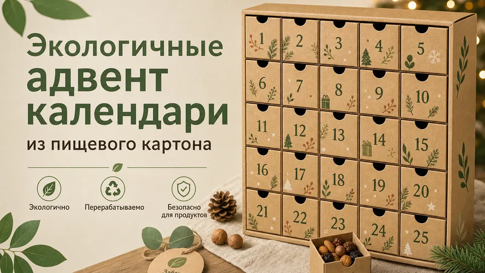 Экологичные адвент-календари из пищевого картона: преимущества и сертификация