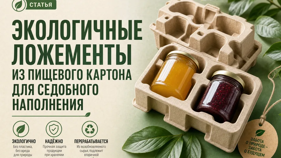 Экологичные ложементы из пищевого картона для съедобного наполнения