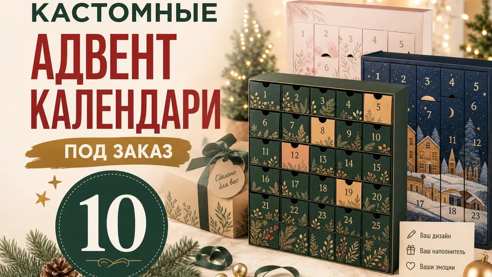 Кастомные адвент-календари под заказ: производство с брендированием и наполнением «под ключ»