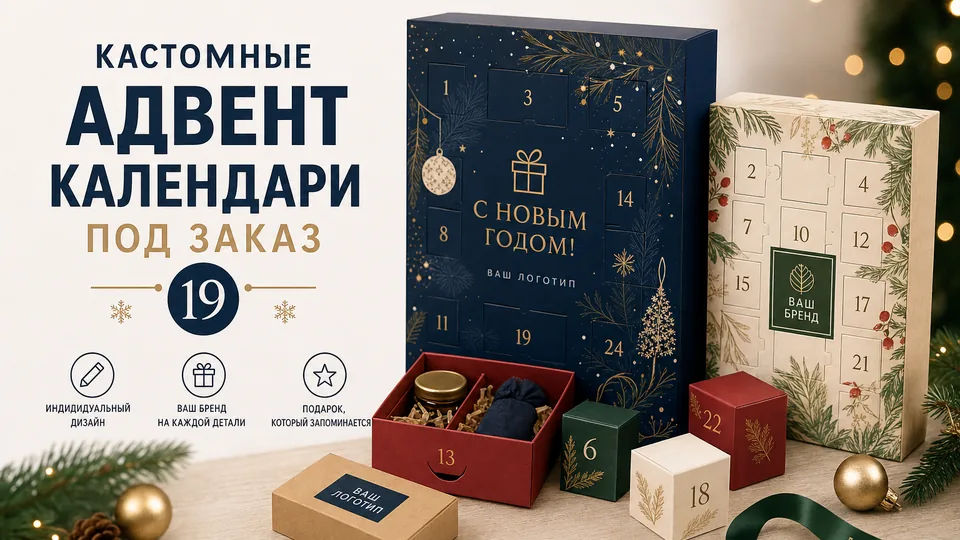 Кастомные адвент-календари под заказ: производство, брендирование и наполнение для B2B и B2C