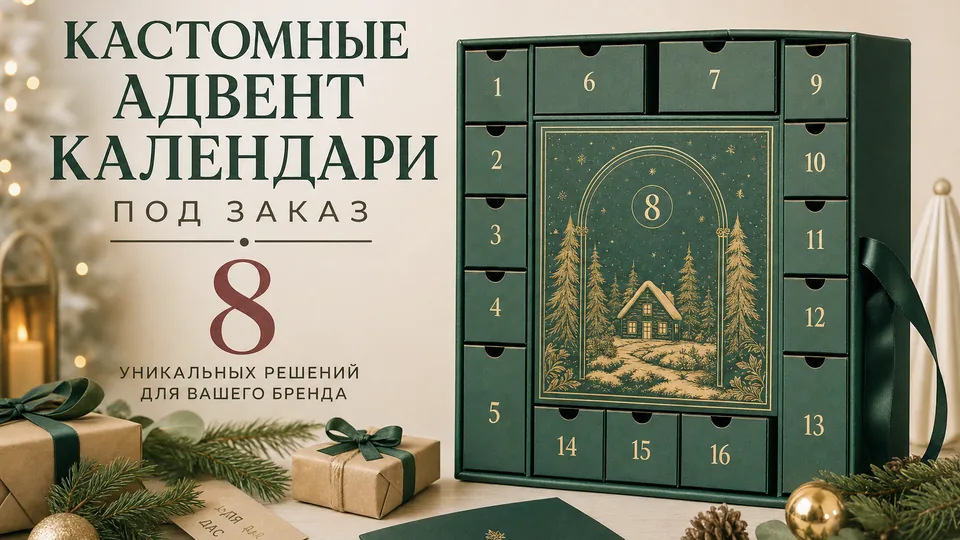 Кастомные адвент-календари под заказ: производство, брендирование и наполнение «под ключ»