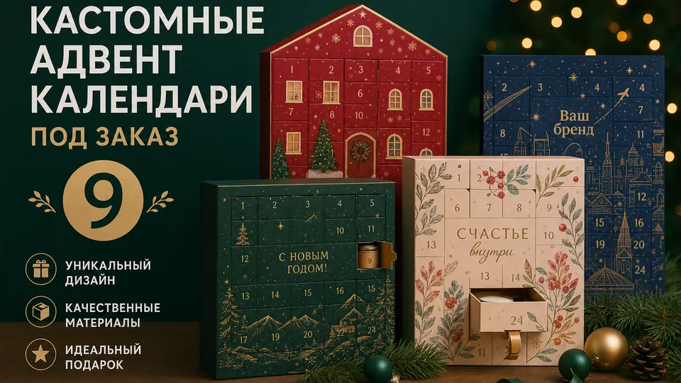Кастомные адвент-календари под заказ: производство с индивидуальным дизайном и наполнением