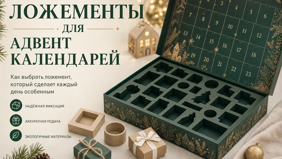 Ложементы для адвент-календарей: разработка под габариты вашей продукции