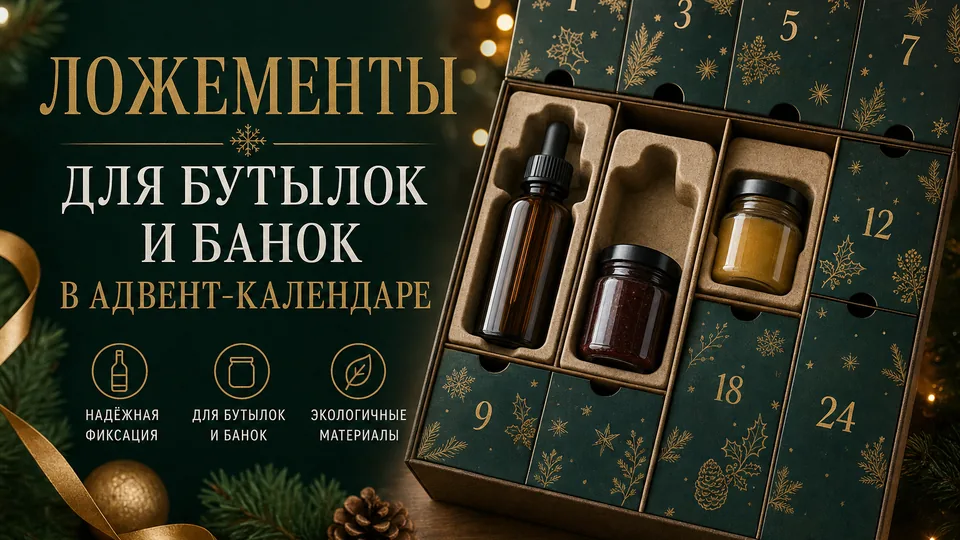 Ложементы для бутылок и банок в адвент-календаре: как подобрать