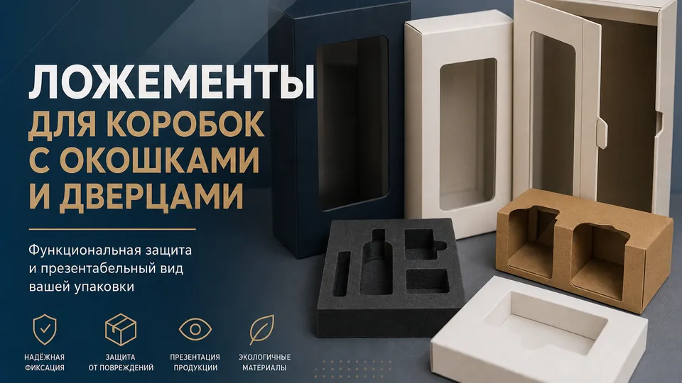 Ложементы для коробок с окошками и дверцами: точная подгонка