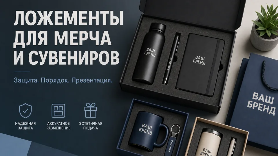 Ложементы для мерча и сувениров: надёжная упаковка под любой габарит