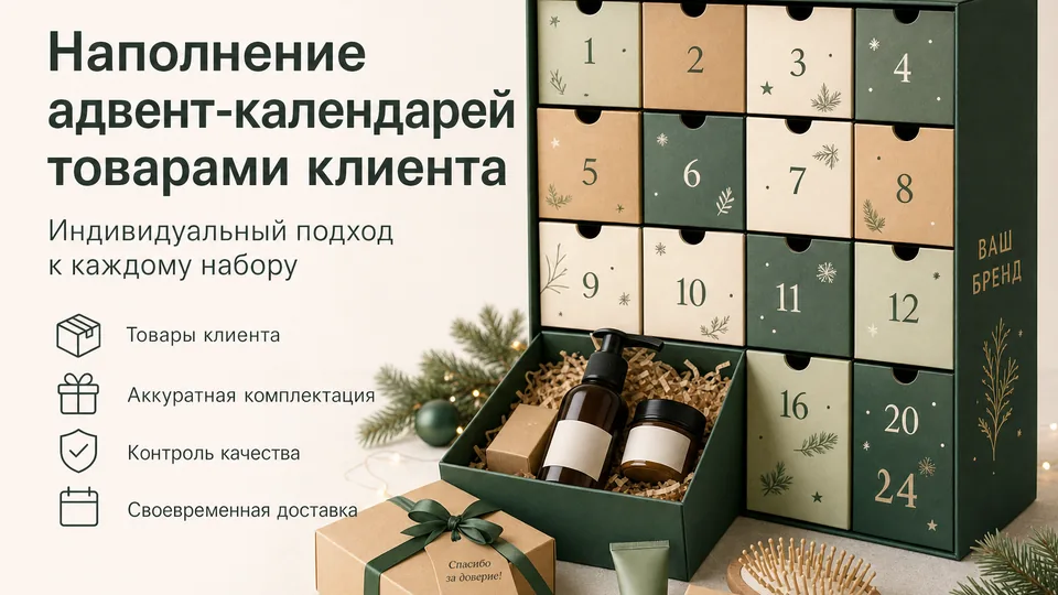Наполнение адвент-календарей товарами клиента: правила и нюансы